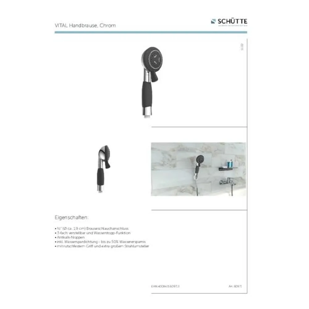 SCHÜTTE Handbrause VITAL, verchromt Produktbild img2 L