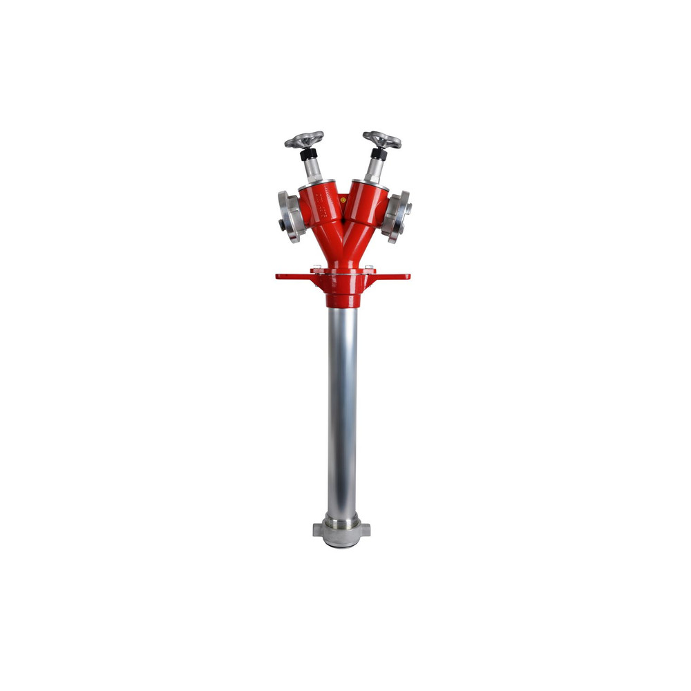 KINDSWATER Hydrantenstandrohr, DN 80, mit Absperrung, drehbar, Abgang 2 x Storz C, L: 980mm Produktbild img1 L