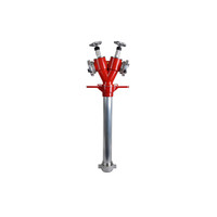 KINDSWATER Hydrantenstandrohr, DN 80, mit Absperrung, drehbar, Abgang 2 x Storz C, L: 980mm Produktbild