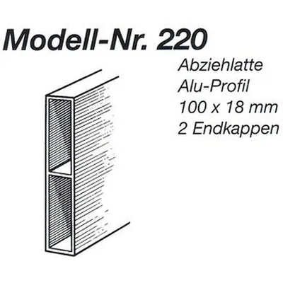 Produktbild von Anrotec® - Aluminium Abziehlatte 100x18mm Typ220 2m