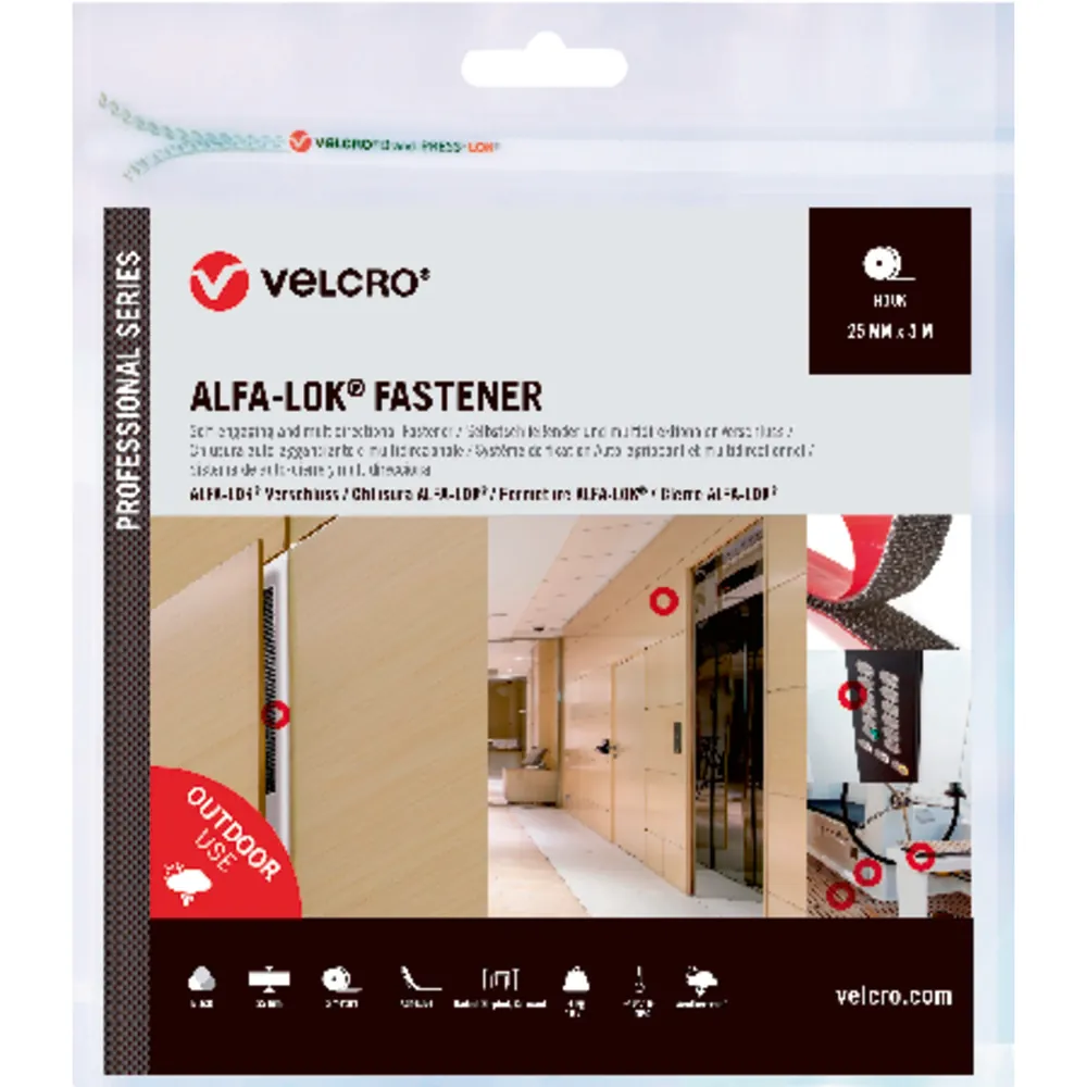 VELCRO ALFA-LOK® Fastener schwarz 25mm Produktbild img1 L