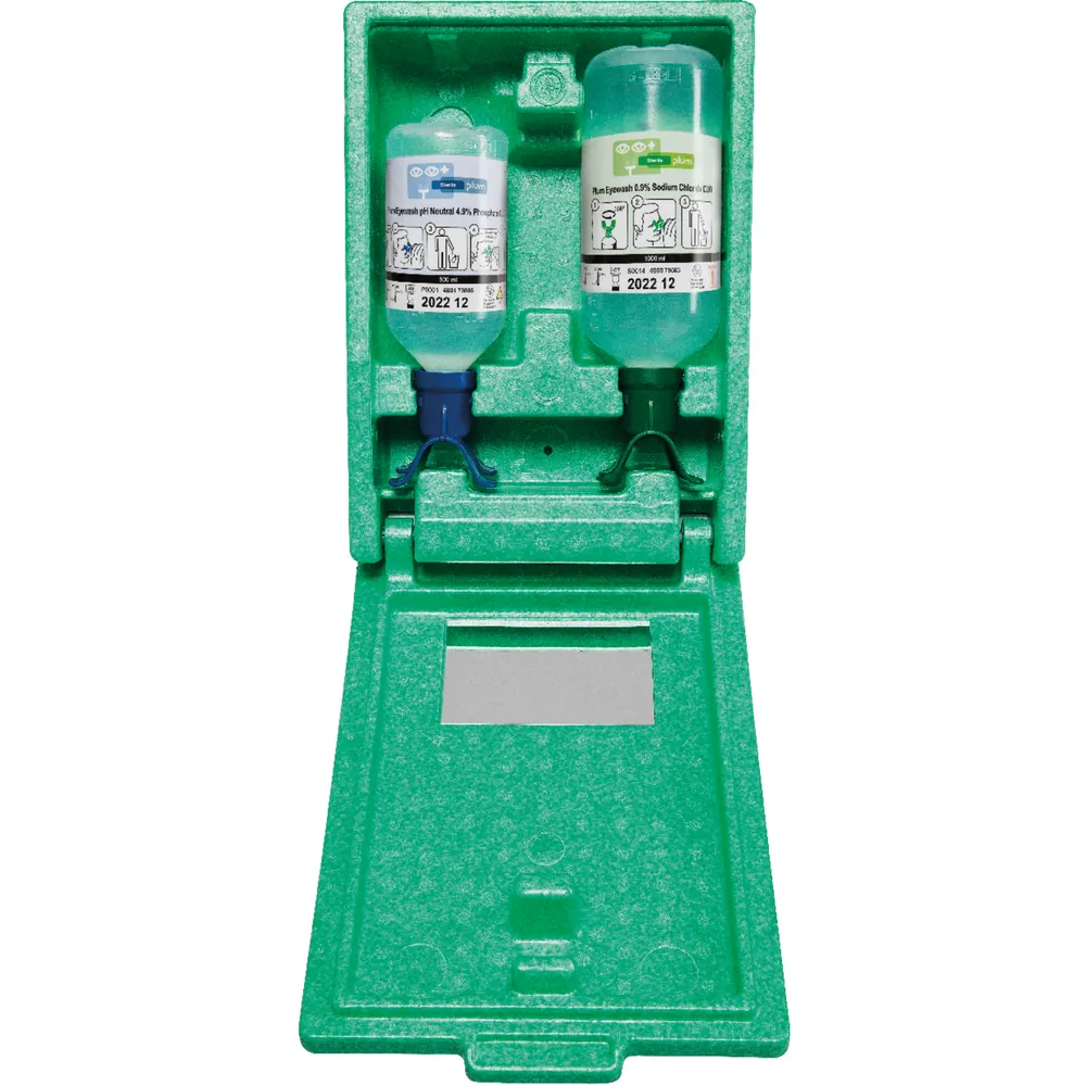 plum Augennotfallstation 4810, 500ml pH-neutrale und 1000ml Augenspüllösung Produktbild img1 L