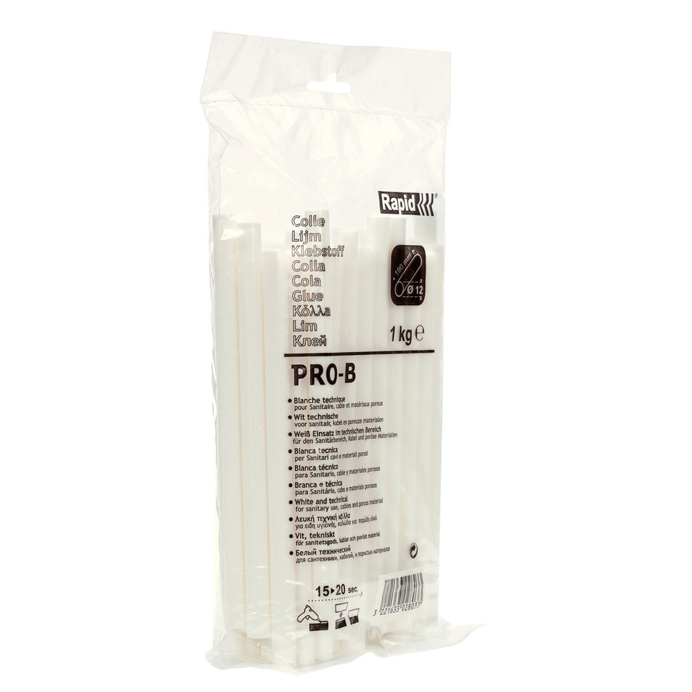 Rapid® Klebestick PRO-B glue weiß ø12 x 190mm, für Sanitär und Kabel, 1000g, 40302803 Produktbild img2 L
