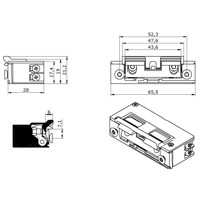 Produktbild von Openers & Closers - Elektro-Türöffner,mit Fallengleitdeckel 5U0X21 AC/DC, B 17,