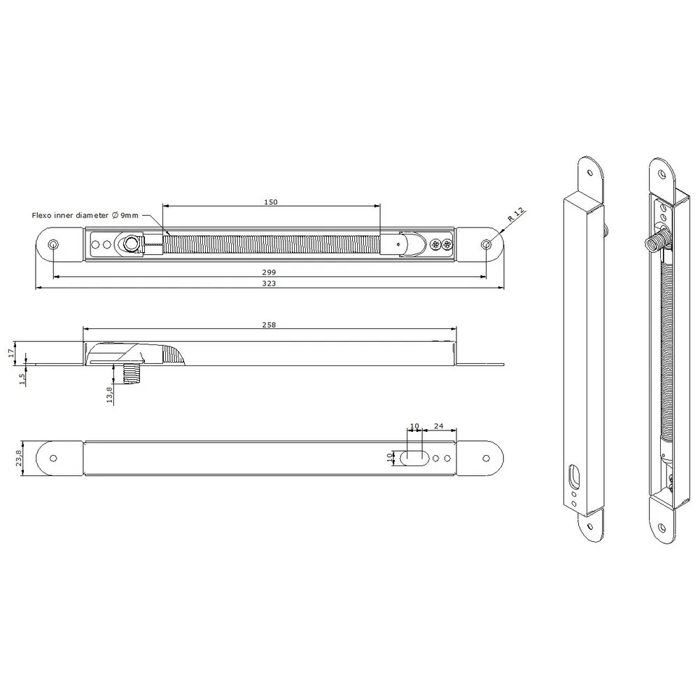 Openers & Closers Openers&Closers Kabelübergang FXE,verdeckt,mit Einbaugehäuse,grau,silbergrau Produktbild img3 L
