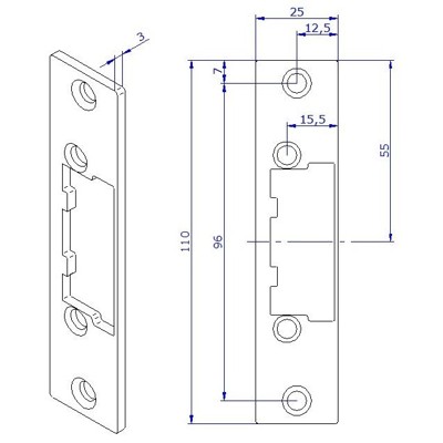 Produktbild von Openers & Closers - Openers&Closers Flachschließblech,25x110 ktg,silberfarben