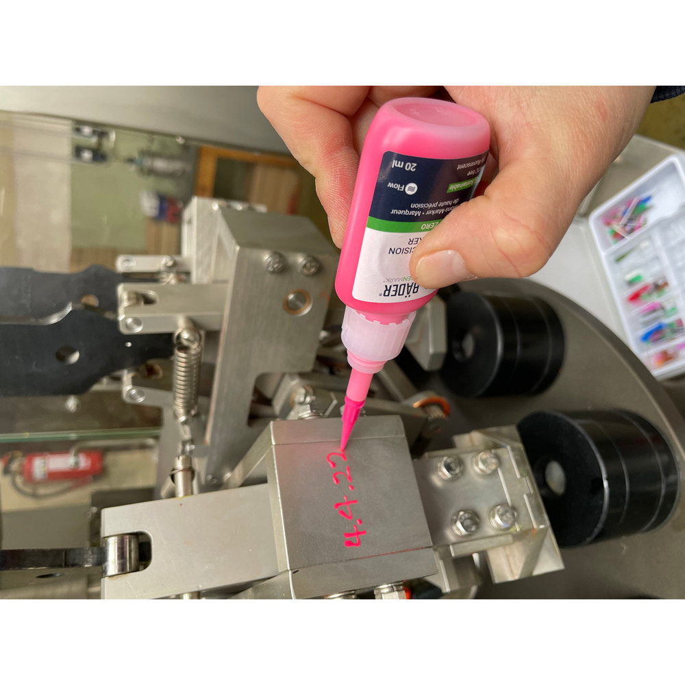 BÄDER® High Precision Marker fluoreszierender Sicherungslack, neonrot Produktbild img5 L