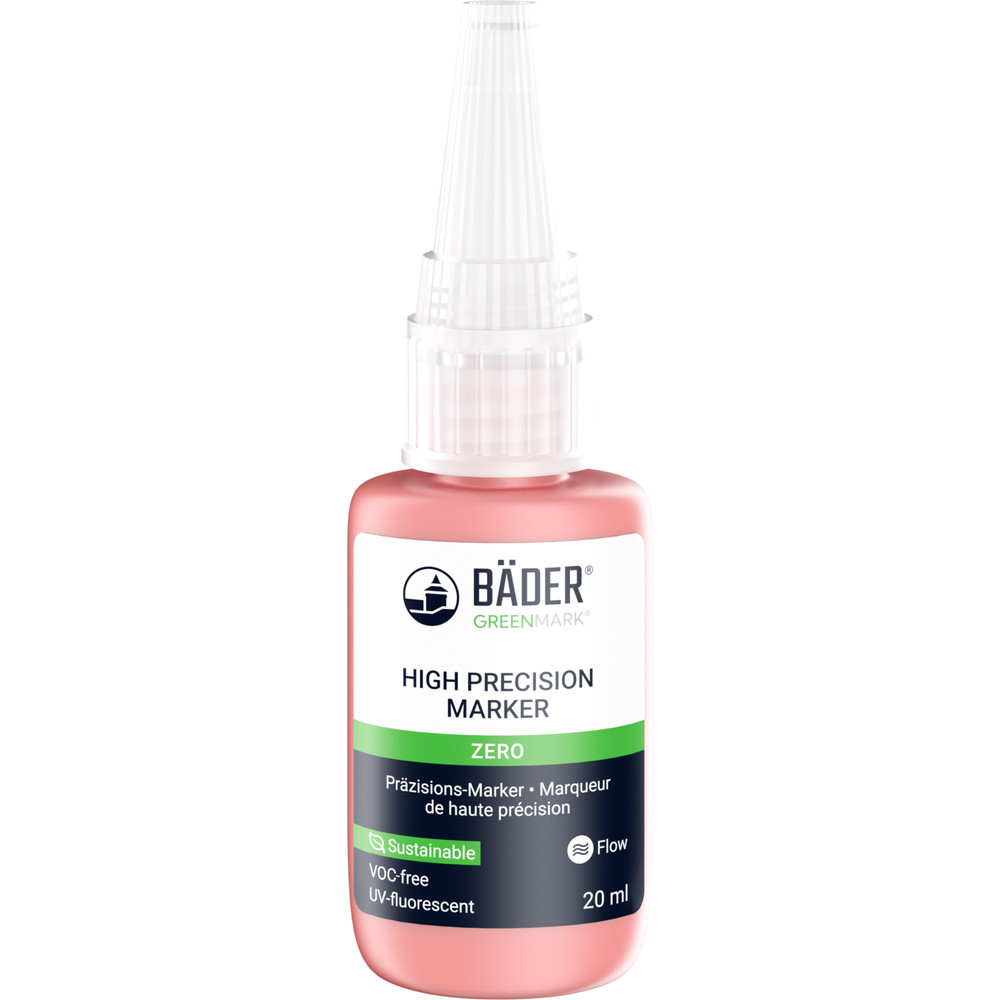 BÄDER® High Precision Marker fluoreszierender Sicherungslack, neonrot Produktbild img2 L