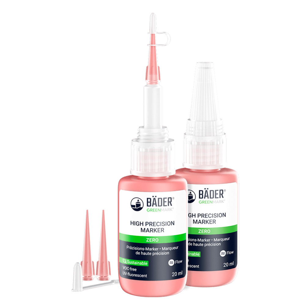 BÄDER® High Precision Marker fluoreszierender Sicherungslack, neonrot Produktbild img1 L