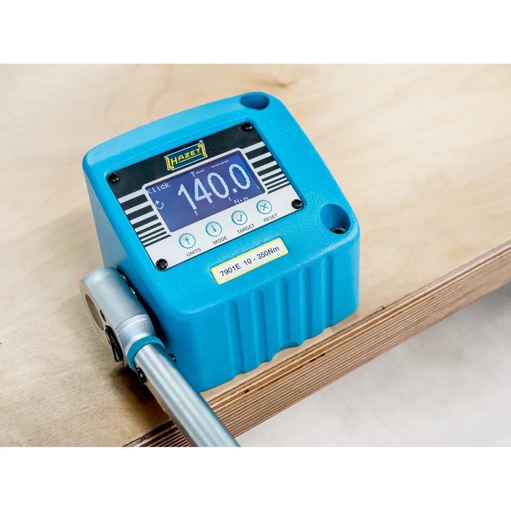 HAZET Drehmoment-Prüfgerät ∙ elektronisch ∙ 10 – 350&nbsp;Nm 7901E ∙ Drehmomentbereich min-max: 10 – 350 Nm ∙ 1/2 Zoll (12,5 mm) Vierkant hohl ∙ L x B x H: 138 mm x 110 mm x 117 mm Produktbild img3 L