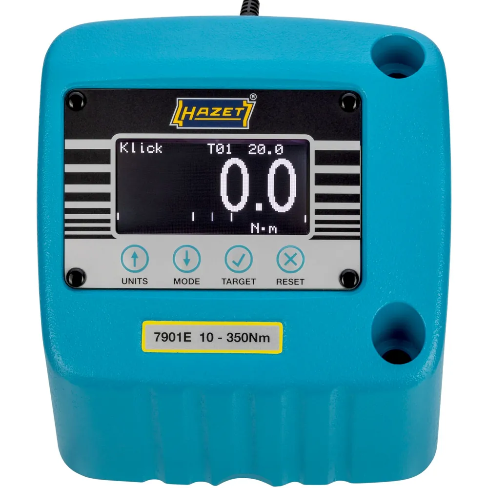 HAZET Drehmoment-Prüfgerät ∙ elektronisch ∙ 10 – 350&nbsp;Nm 7901E ∙ Drehmomentbereich min-max: 10 – 350 Nm ∙ 1/2 Zoll (12,5 mm) Vierkant hohl ∙ L x B x H: 138 mm x 110 mm x 117 mm Produktbild img9 L