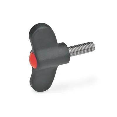 Produktbild von Ganter Norm® - Flügelschrauben, Kunststoff, mit Edelstahl-Gewindestift (633.1-7