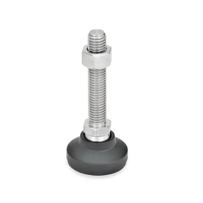 Produktbild von Ganter Norm® - Gelenkfüße, Fuß Kunststoff, Verstellspindel Edelstahl (343.8-50-