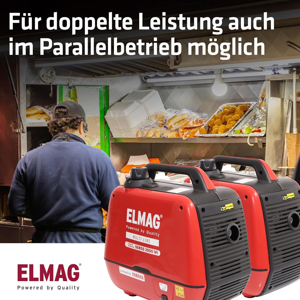 ELMAG Inverter-Stromerzeuger SEBSS 2000Wi mit YAMAHA-Motor MZ80 (super-schallgedämmt) Produktbild img5 L