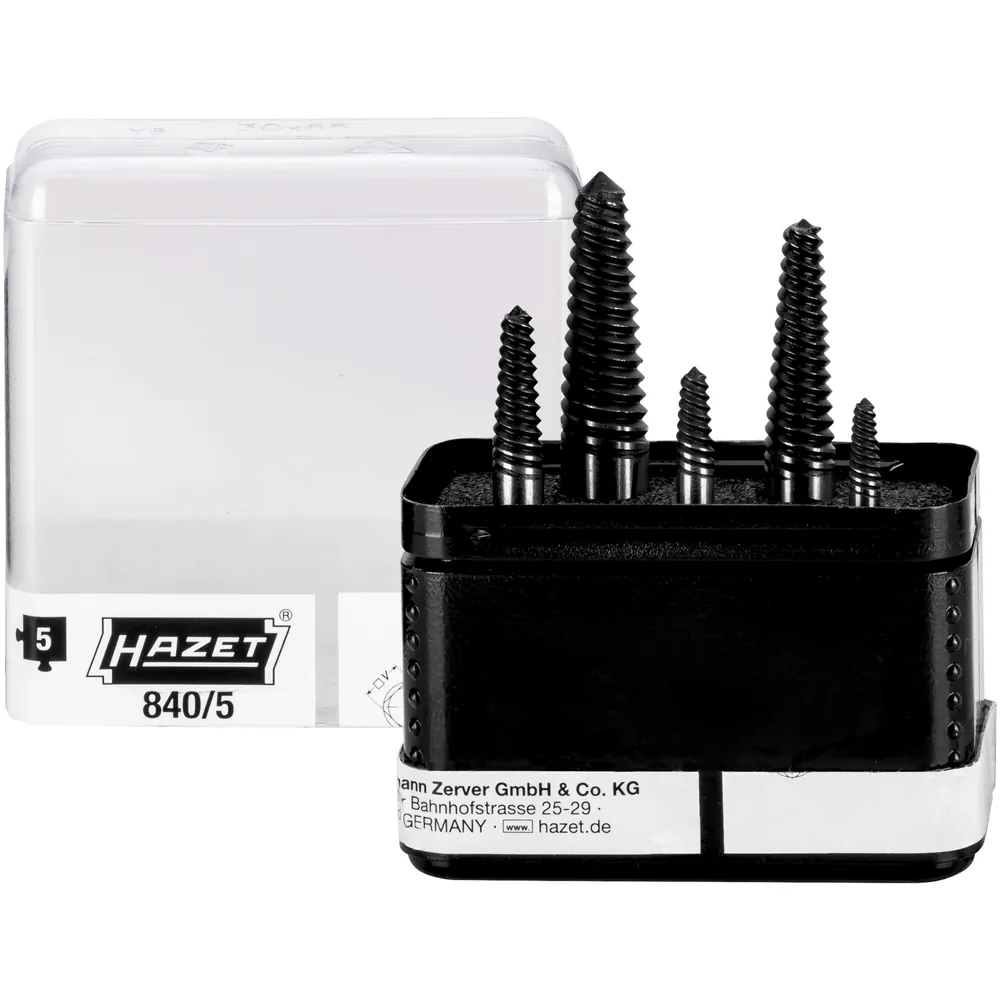 HAZET Schraubenausdreher Satz 840/5 ∙ 5-teilig ∙ SW M4 – M18 Produktbild img8 L