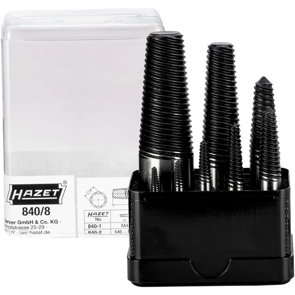 HAZET Schraubenausdreher Satz 840/8 ∙ 8-teilig ∙ SW M4 – M45 Produktbild img5 L