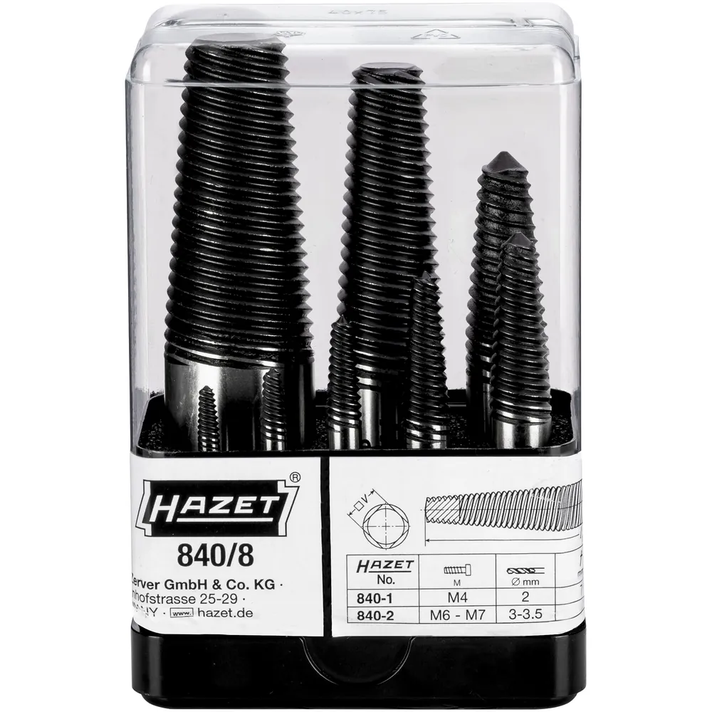 HAZET Schraubenausdreher Satz 840/8 ∙ 8-teilig ∙ SW M4 – M45 Produktbild img6 L