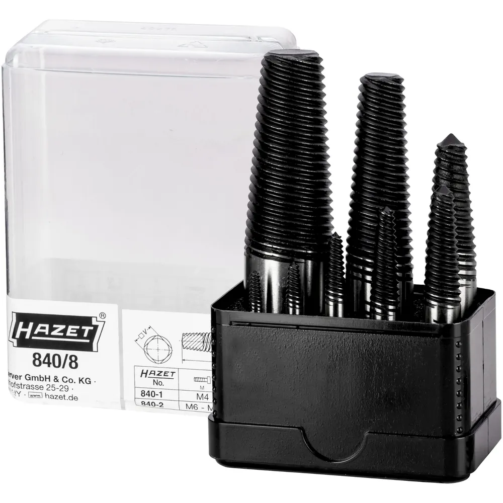 HAZET Schraubenausdreher Satz 840/8 ∙ 8-teilig ∙ SW M4 – M45 Produktbild img8 L