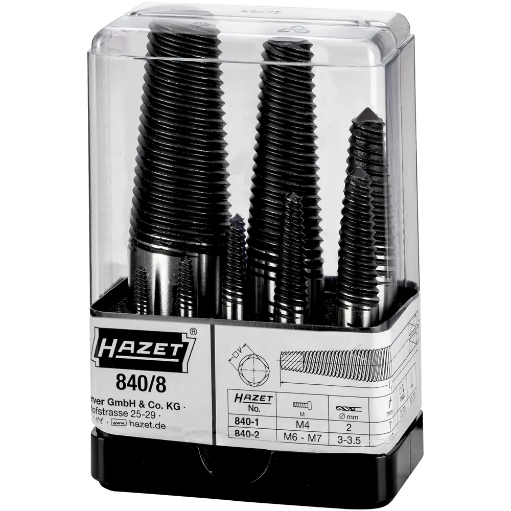 HAZET Schraubenausdreher Satz 840/8 ∙ 8-teilig ∙ SW M4 – M45 Produktbild img7 L