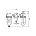 Produktbild von RIEGLER - Wartungseinheit 3-tlg. »Standard«, mit PC-Behälter, BG 2, G 3/8 (850 