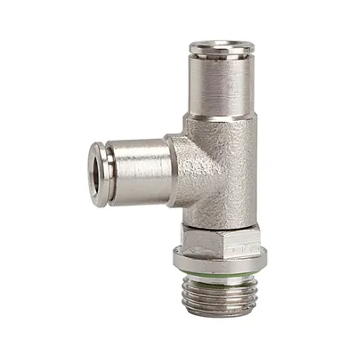 Produktbild von RIEGLER - T-Steckverschraubung L-Form »metallica«, drehbar, G 1/8 a. Ø 6 mm (86