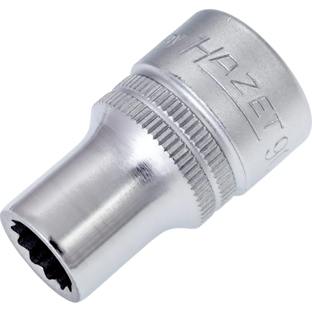 HAZET Steckschlüsseleinsatz 900Z-10 ∙ 1/2 Zoll (12,5 mm) Vierkant hohl ∙ Außen Doppelsechskant-Tractionsprofil ∙ SW 10 mm Produktbild img1 L
