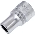 HAZET Steckschlüsseleinsatz 900Z-10 ∙ 1/2 Zoll (12,5 mm) Vierkant hohl ∙ Außen Doppelsechskant-Tractionsprofil ∙ SW 10 mm Produktbild img1 S