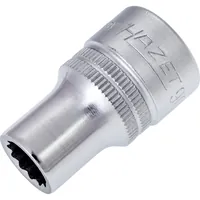 HAZET Steckschlüsseleinsatz 900Z-10 ∙ 1/2 Zoll (12,5 mm) Vierkant hohl ∙ Außen Doppelsechskant-Tractionsprofil ∙ SW 10 mm Produktbild
