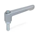 Produktbild von Ganter Norm® - Verstellbare Klemmhebel, Zink-Druckguss, Einsatz Stahl verzinkt,