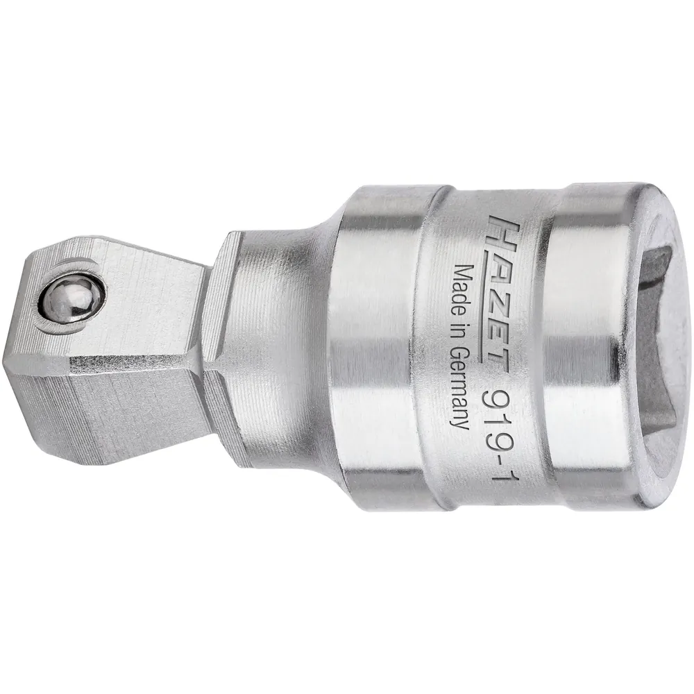 HAZET Verlängerung ∙ schwenkbar 919-1 ∙ 1/2 Zoll (12,5 mm) Vierkant hohl ∙ 1/2 Zoll (12,5 mm) Vierkant massiv ∙ Länge: 46 mm Produktbild img1 L