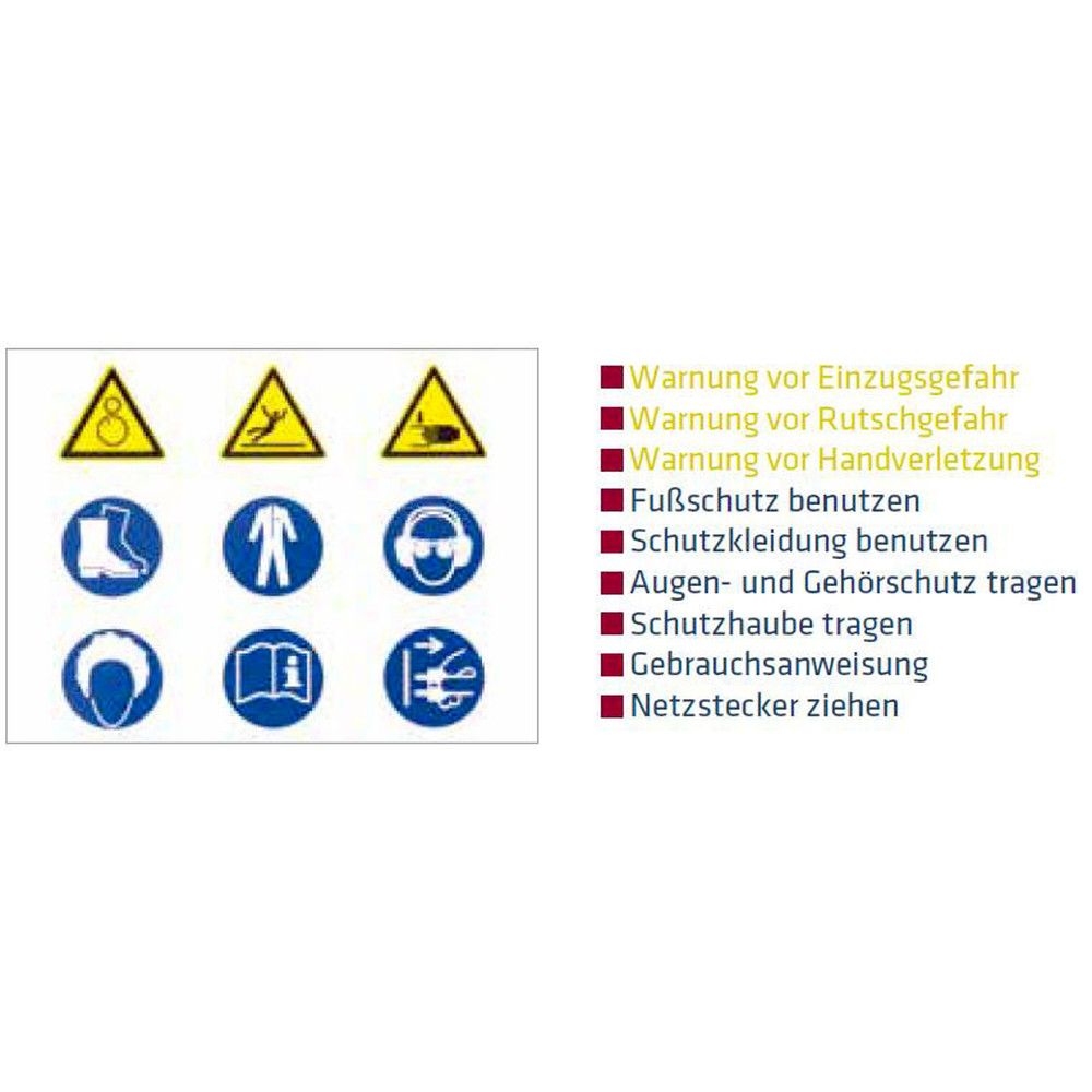 ELMAG Warnschild ALU 100 x 75mm für Werkzeugmaschinen Produktbild img1 L