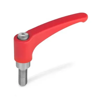 Produktbild von Ganter Norm® - Verstellbare Klemmhebel, Zink-Druckguss, Einsatz Edelstahl, mit 