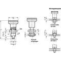 Produktbild von Ganter Norm® - Rastbolzen, Stahl, Kunststoff-Knopf (607-6-AK-ST)