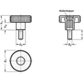 Produktbild von Ganter Norm® - Kordelgriffschrauben, Kunststoff, Abdeckkappe farbig (534-50-M10