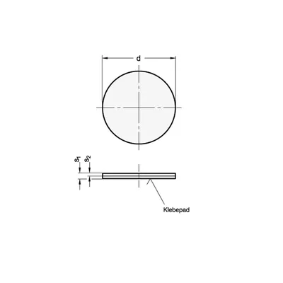 Produktbild von Ganter Norm® - Haftscheiben, Stahl, selbstklebend (70.1-30-WS)