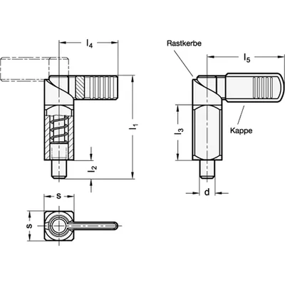 Produktbild von Ganter Norm® - Rastriegel zum Anschweißen (612.3-8-20-B)