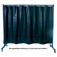 Produktbild von ELMAG - Schweißerschutzwand 1-teilig, Folienvorhang S9, grün, Breite 2,1m, Höhe