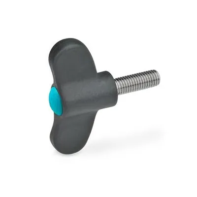 Produktbild von Ganter Norm® - Flügelschrauben, Kunststoff, mit Edelstahl-Gewindestift (633.1-4