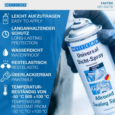 Produktbild von WEICON® - Universal Dicht-Spray | sprühbarer Kunststoff zum Abdichten | 400 ml 
