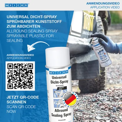 Produktbild von WEICON® - Universal Dicht-Spray | sprühbarer Kunststoff zum Abdichten | 400 ml 