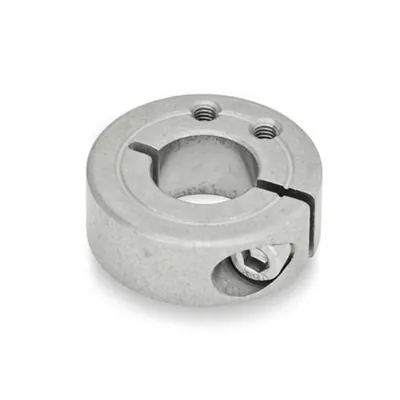 Produktbild von Ganter Norm® - Geschlitzte Stellringe, Edelstahl, mit Anbau-Gewindebohrungen (7
