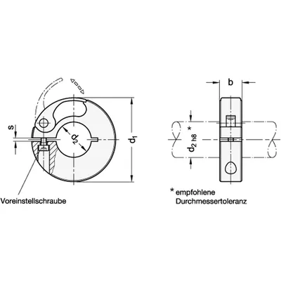 Produktbild von Ganter Norm® - Schnellspann-Klemmringe, Aluminium (704-120-B60)