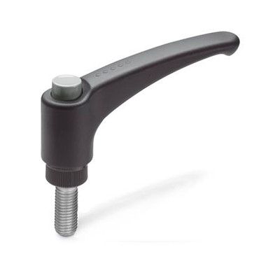 Produktbild von Ganter Norm® - Verstellbare Klemmhebel, Kunststoff, Gewindestift Edelstahl, mit