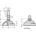 Produktbild von Ganter Norm® - Gelenkfüße, Verstellspindel Edelstahl, Fuß antistatischer ESD-Ku