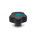Produktbild von Ganter Norm® - Sterngriffe, Kunststoff, Buchse Messing, Softline, Abdeckkappe f