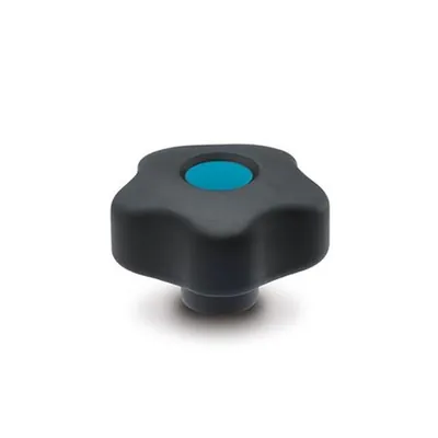 Produktbild von Ganter Norm® - Sterngriffe, Kunststoff, Buchse Messing, Softline, Abdeckkappe f