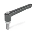 Produktbild von Ganter Norm® - Verstellbare Klemmhebel, Zink-Druckguss, Einsatz Edelstahl, mit