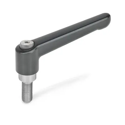Produktbild von Ganter Norm® - Verstellbare Klemmhebel, Zink-Druckguss, Einsatz Edelstahl, mit