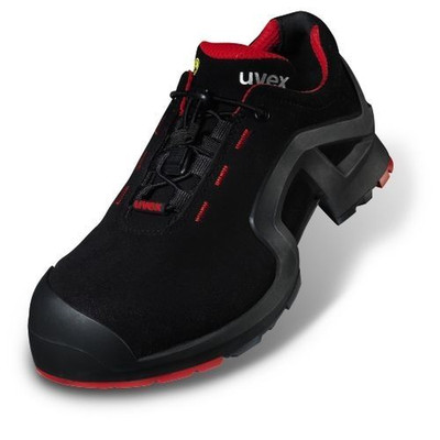 Uvex Sicherheitshalbschuh X-tended Support 8516/1, S3 Src Esd, Schwarz/rot, W10, 41