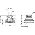 Produktbild von Ganter Norm® - Gelenkfüße, Fuß Kunststoff, Gewindebuchse Stahl (343.3-40-M10-G)
